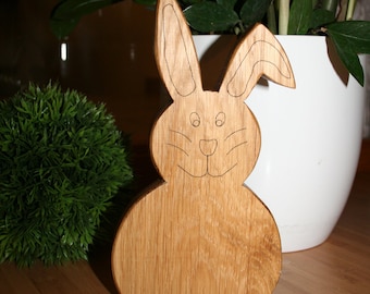 Easter Bunny made of Oak Wood Decoration Easter Easter Bunny Happy Easter Oak Wood Natural Decoration Easter