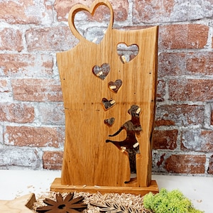 Wooden board Wooden stele Star board Wooden decoration Christmas decoration Advent decoration LED lighting illuminated
