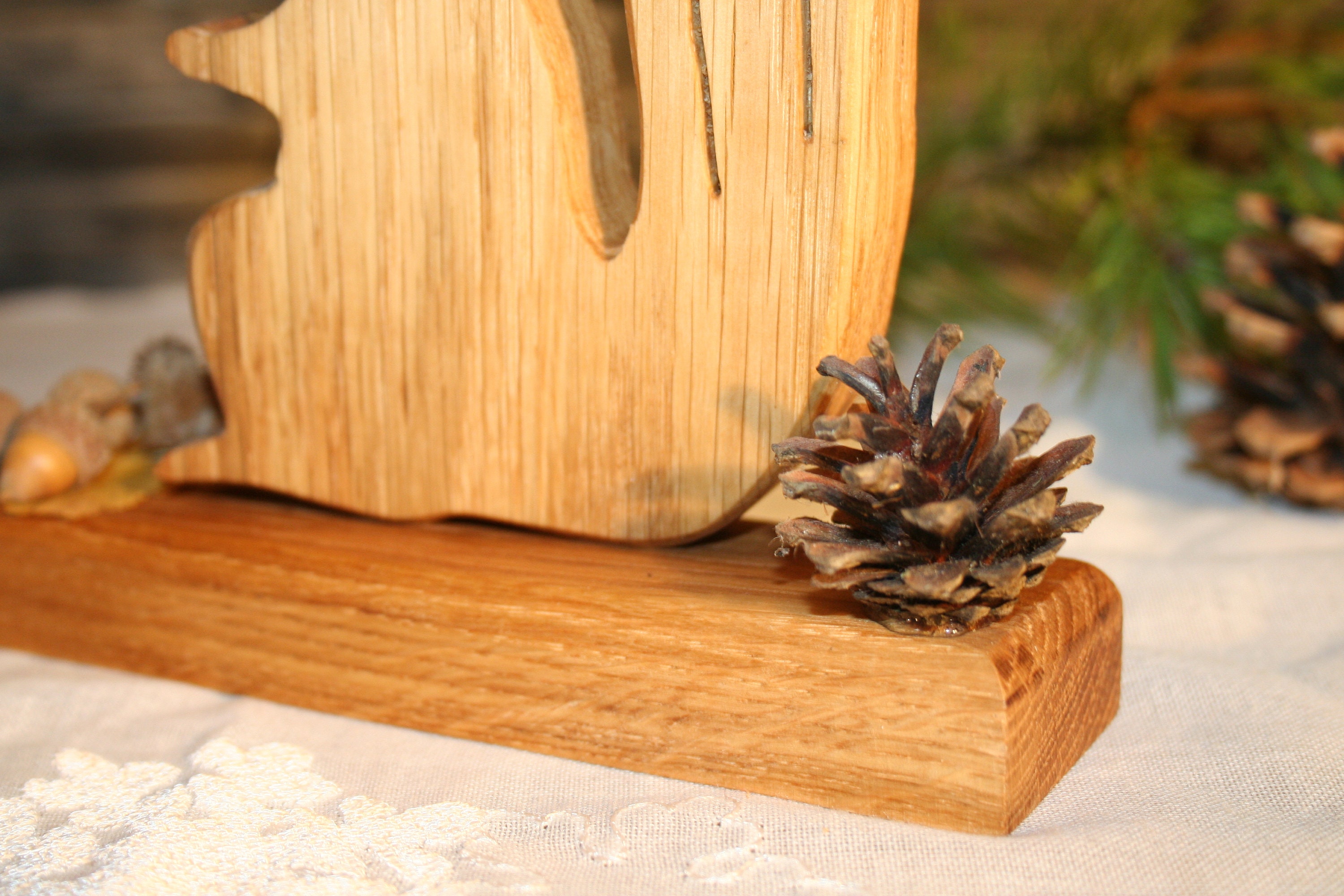 Eichhörnchen aus Eichenholz Holz Deko Holzdeko Natürlich Eiche | Etsy