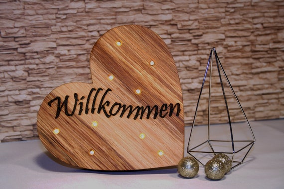 Geheim Betrouwbaar pijnlijk Hart van eikenhout Welkom Hout decoratie hout cadeau lente - Etsy Nederland