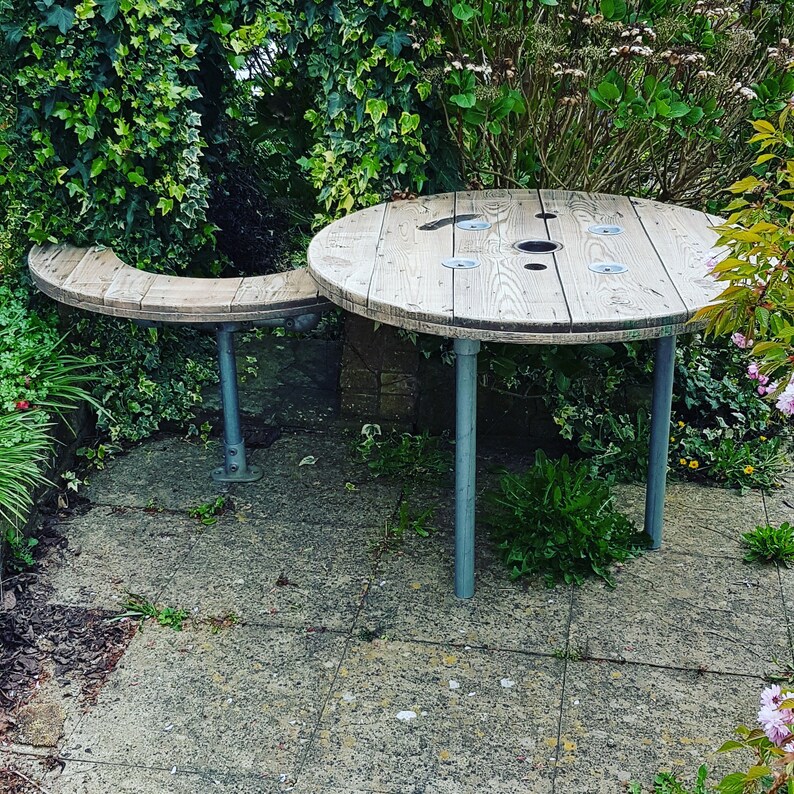 Cable Drum Table... up Cycled... Hand Made to Order... Dining Etsy