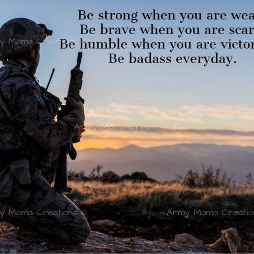 Military Army Motivational Card Perfect For Basic Training Etsy