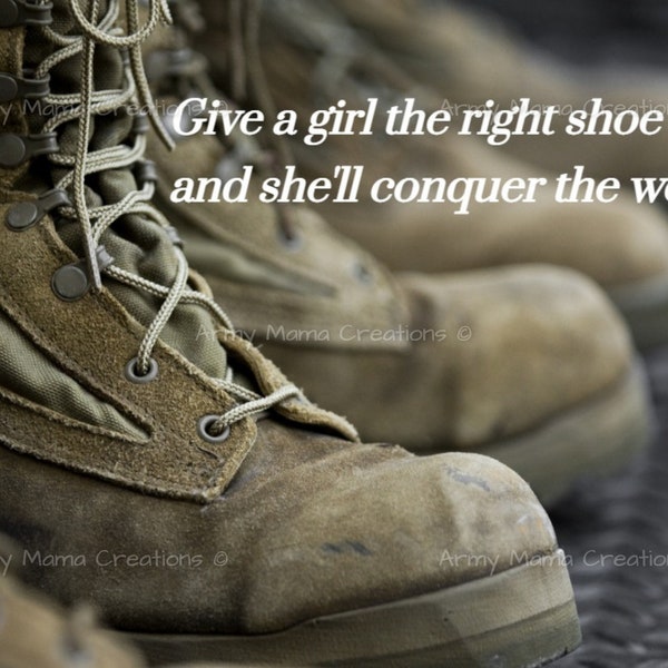 Military Army Motivational Card perfect for basic training, FDS : Give a girl the right shoe card