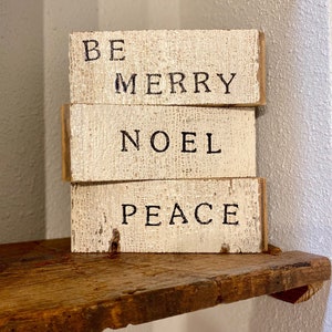 christmas hand-stamped barnwood sign / christmas decor