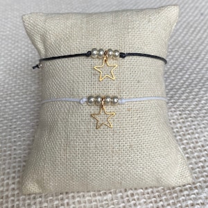 bracelet de charme étoile réglable / bracelet cordon fait main / bracelet cordon boho