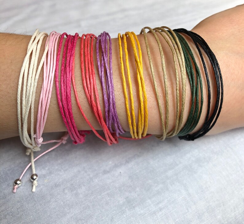 Multistrand Bracelet / Waxed Cord Bracelets / Waxed Cord Etsy