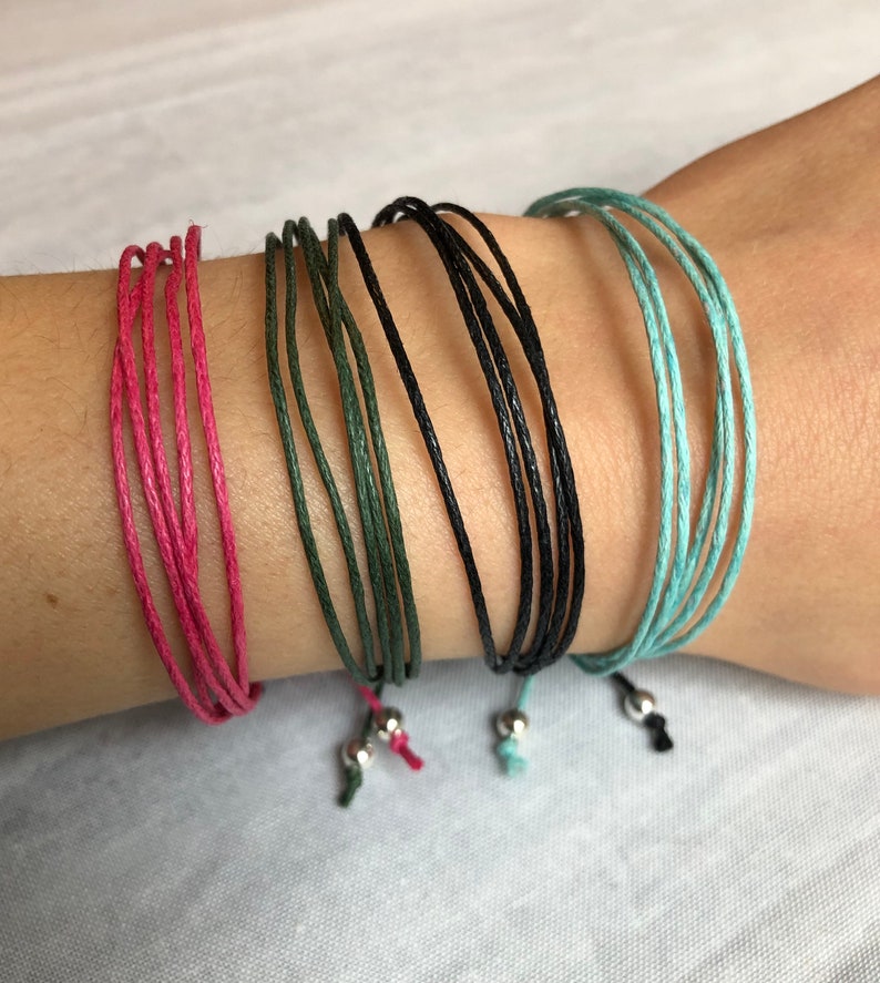 Multistrand Bracelet / Waxed Cord Bracelets / Waxed Cord Etsy