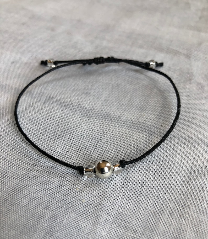 Adjustable Beaded Cord Bracelet / Handmade Beaded Cord Bracelet / Boho