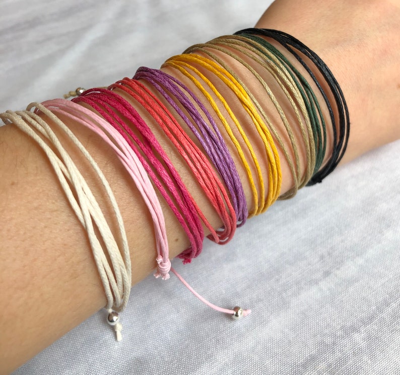 Multistrand Bracelet / Waxed Cord Bracelets / Waxed Cord Etsy