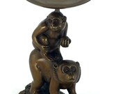 Brass Monkey on Monkey Candle Holder