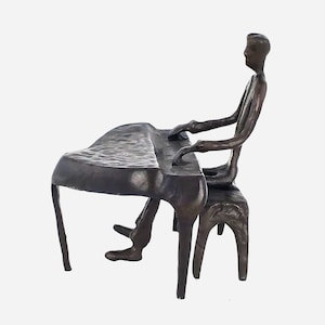 Bronze Abstract Pianist