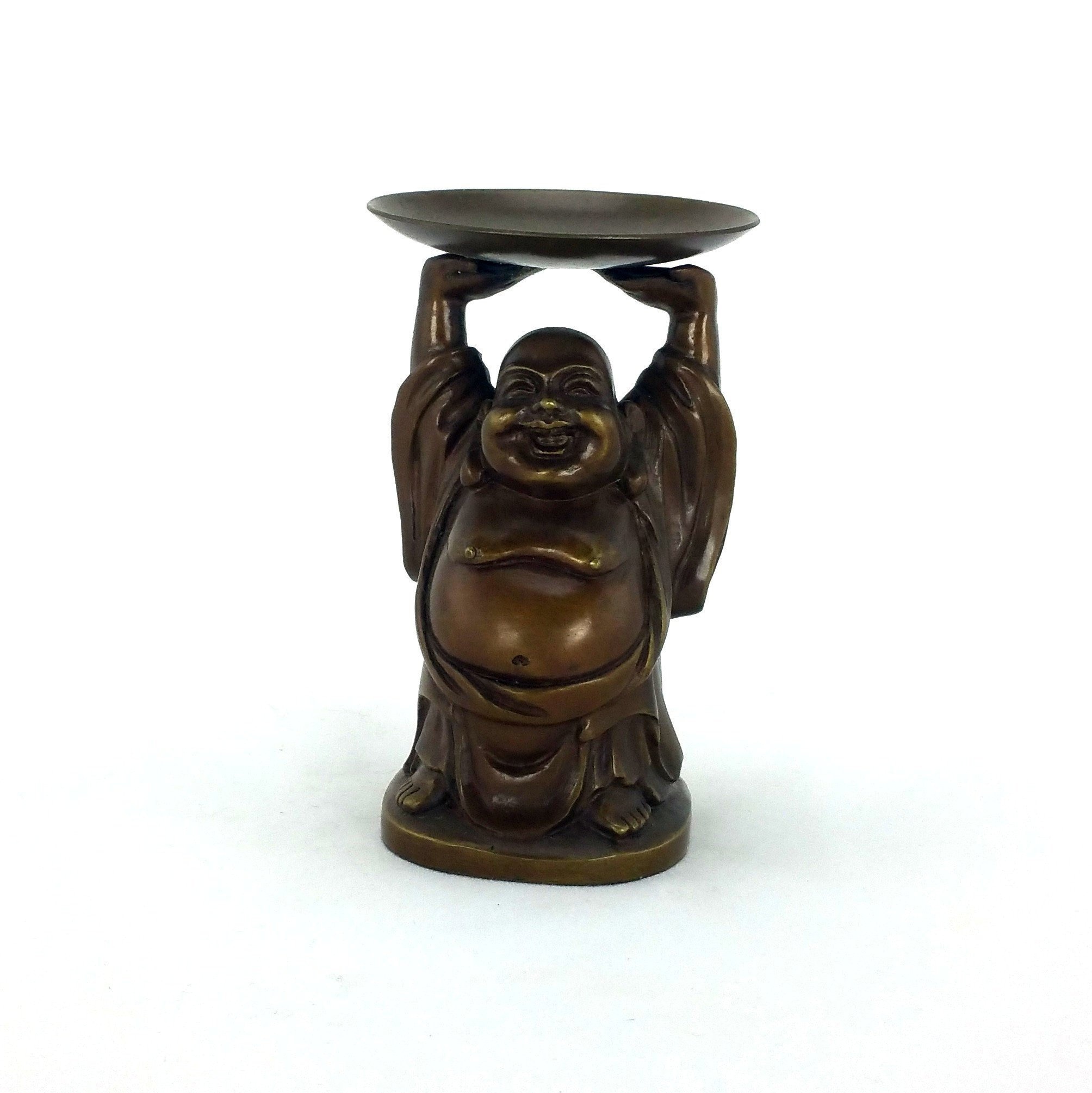 Brass Mini Candle Holder No Evil Monkeys Feng Shui Good Luck 