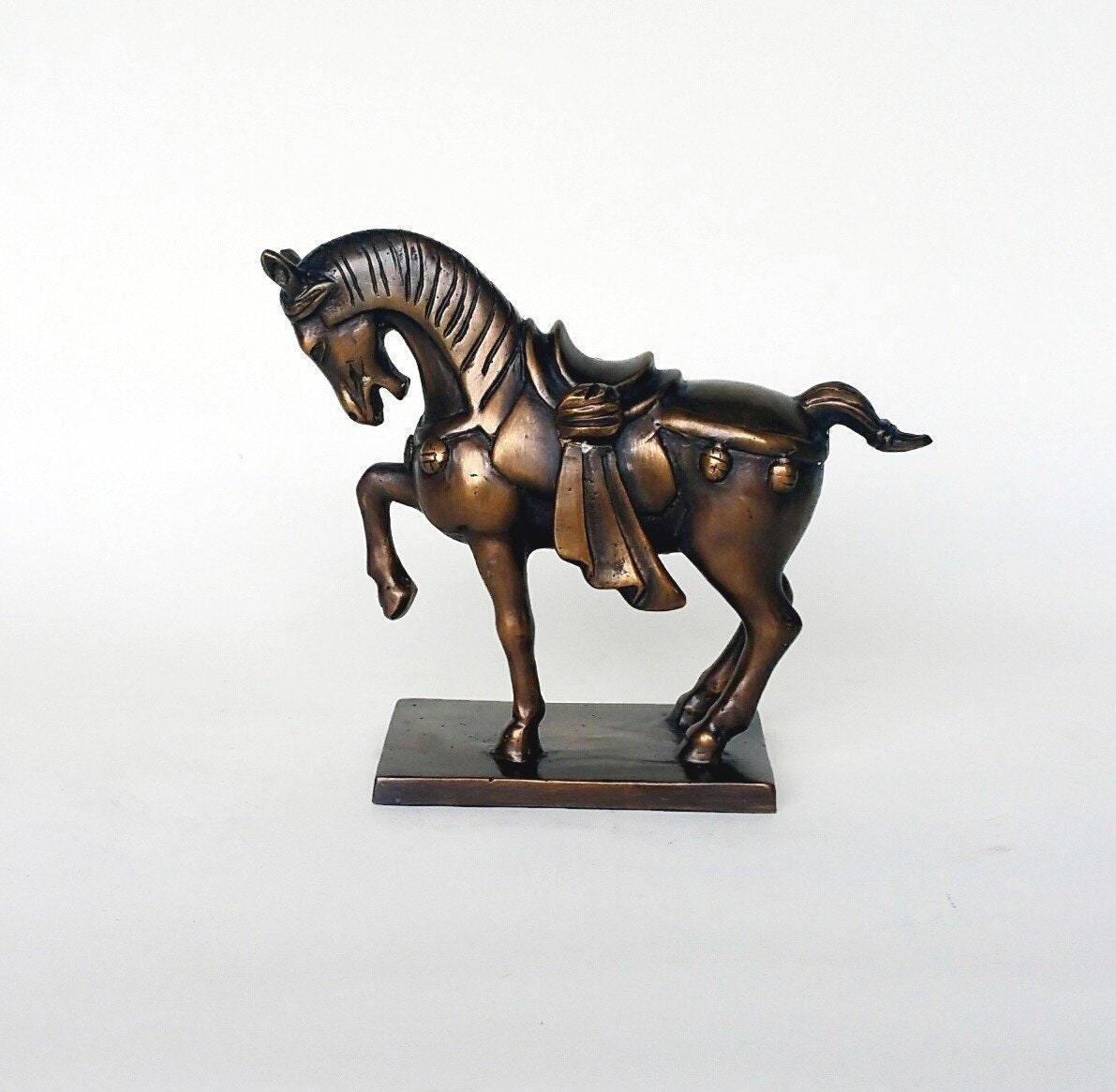 Bronze Warrior Horse in the Ming Dynasty Style Etsy