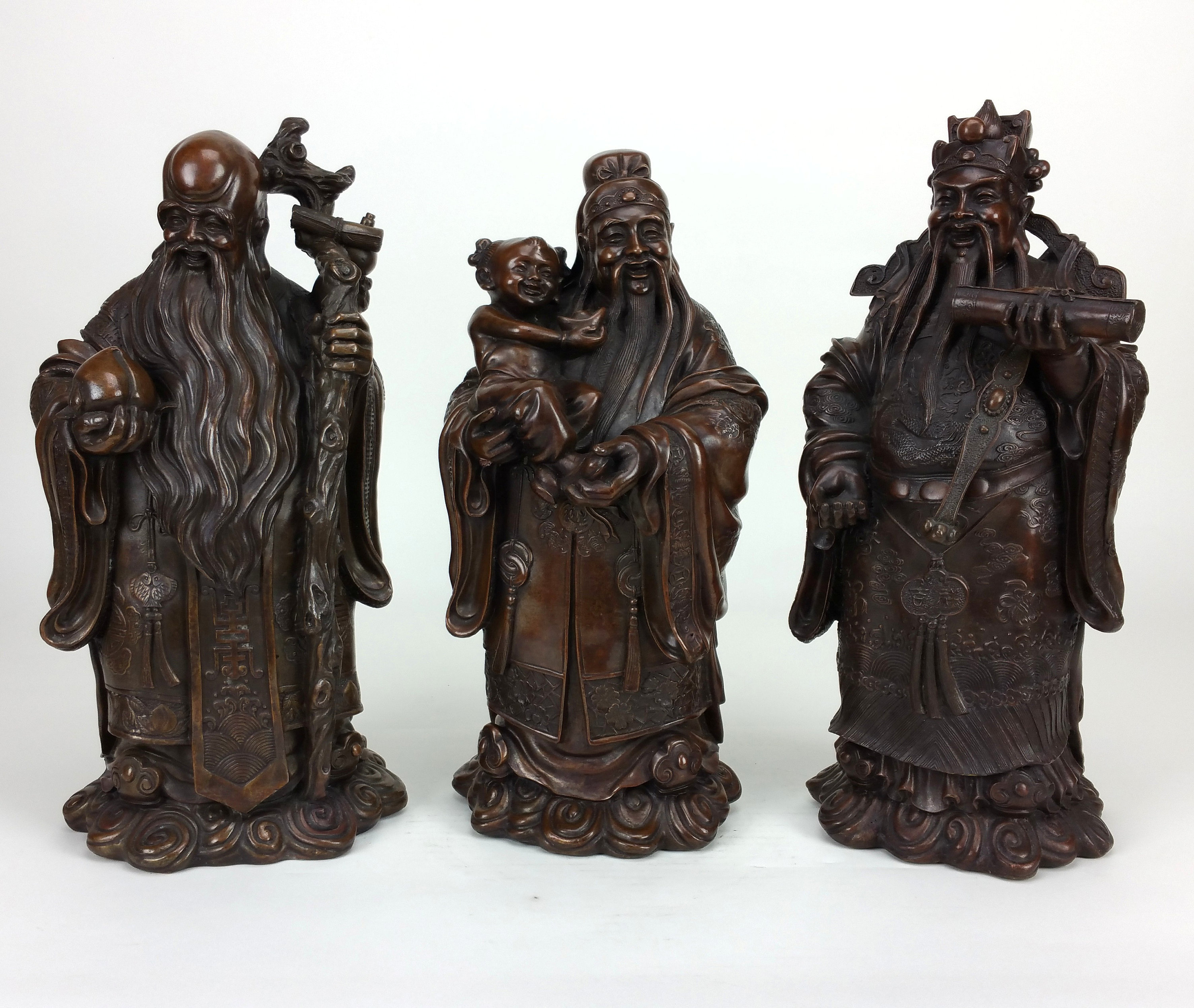 Bronze Three Wise Men Sanxing Fu Lu Shou - Etsy