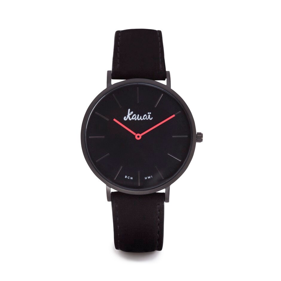Black Watch for Men. Basic, Minimalist and Modern, With Red Hands