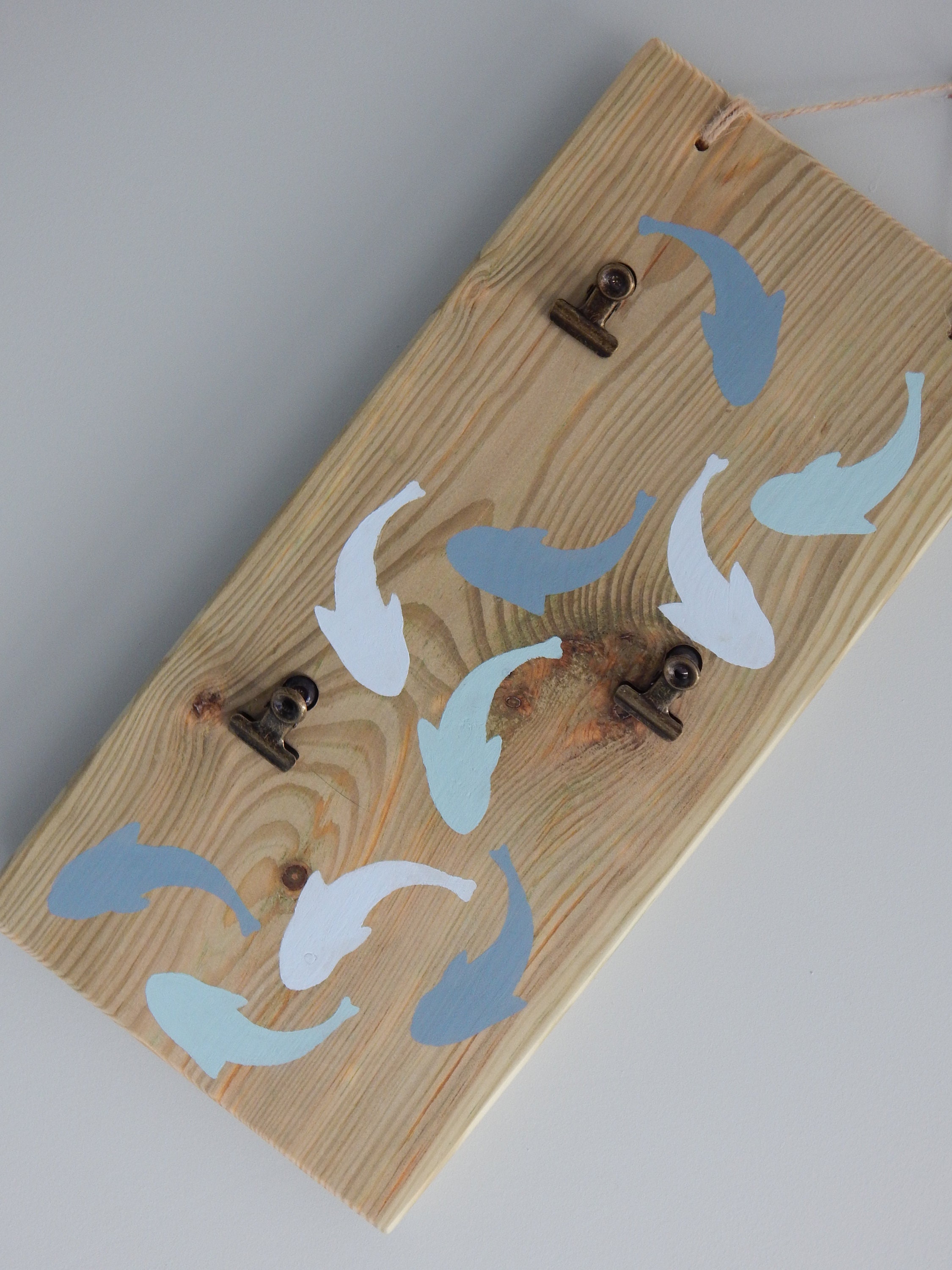 Rustic Memo Board with Hanging Clips Organiser Display Etsy