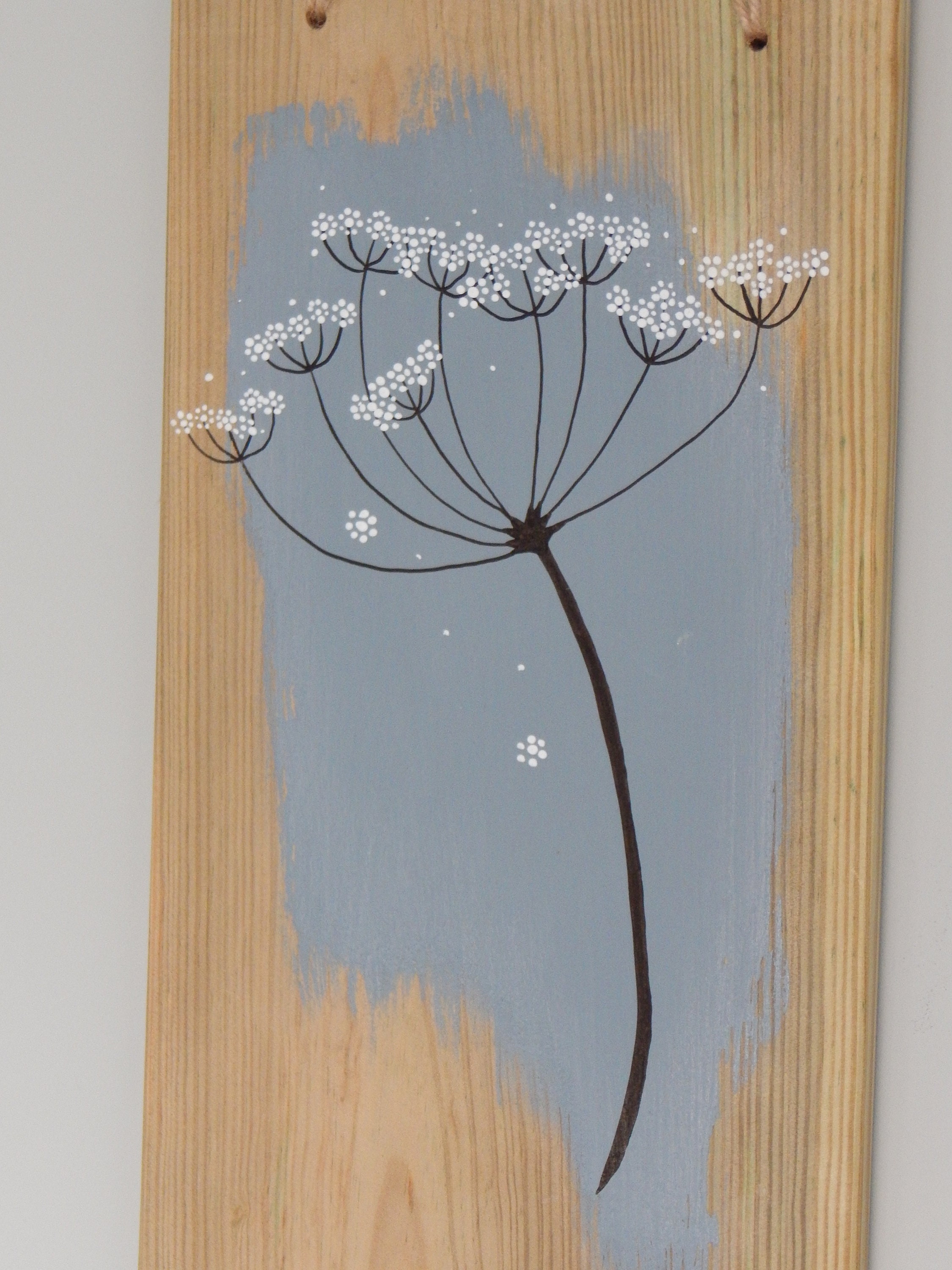 Cow Parsley Reclaimed Wood Wall Art Wildflowers Wall Etsy UK