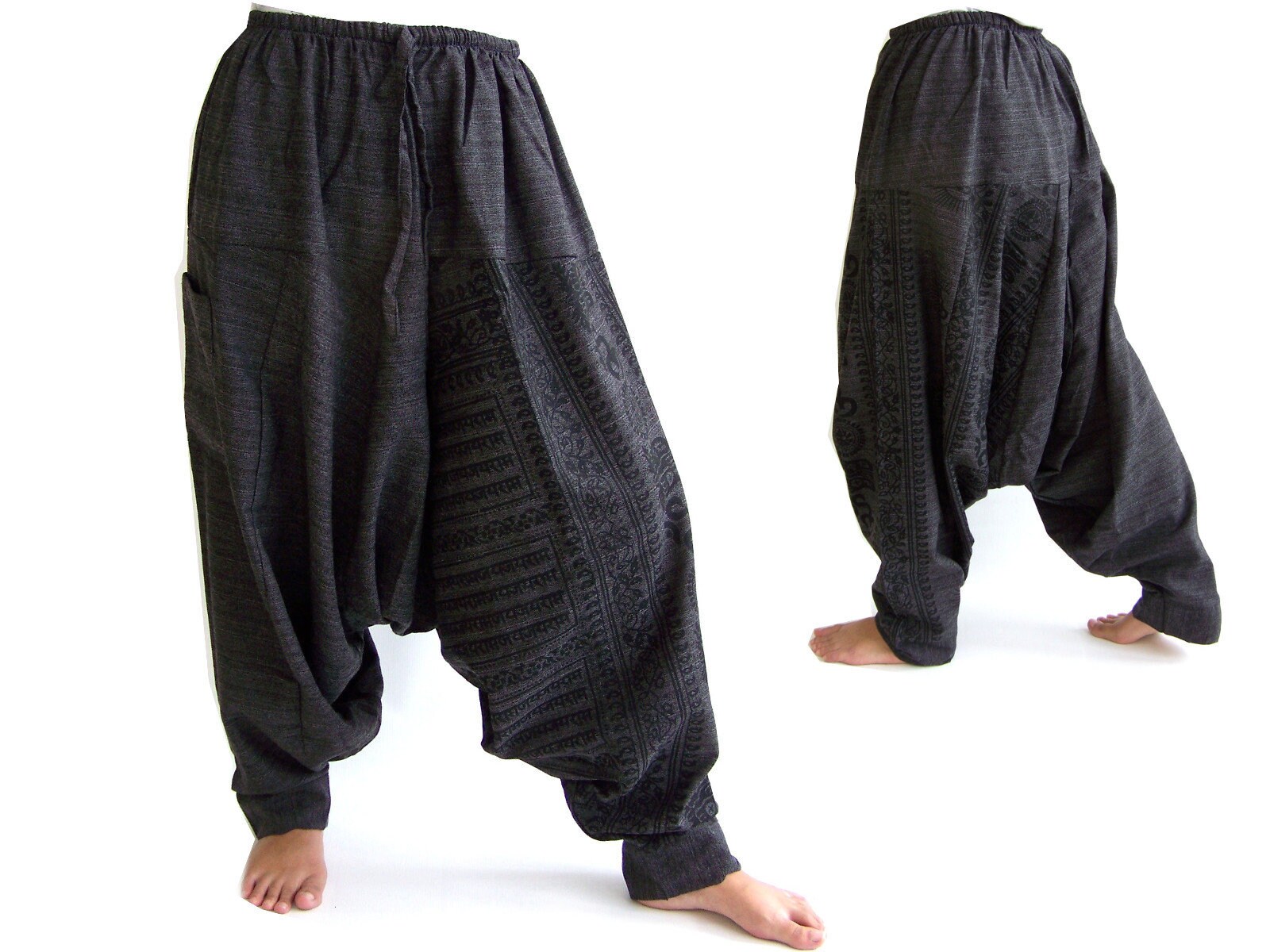Harem Pants Men Women Wide Leg Pants 