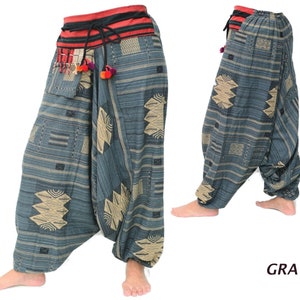 Harem pants women men in 3 colors Wide Leg Pants Boho Hippie Pants Aladdin Pants image 3