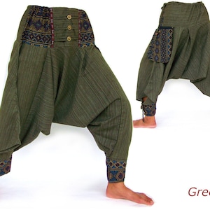 Pantalones Aladino, Pantalones samurai Verde