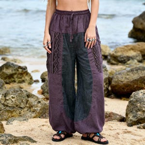 Baggy Yoga Harem Lounge Pants Women Men wide leg loose Trousers 2 big pockets