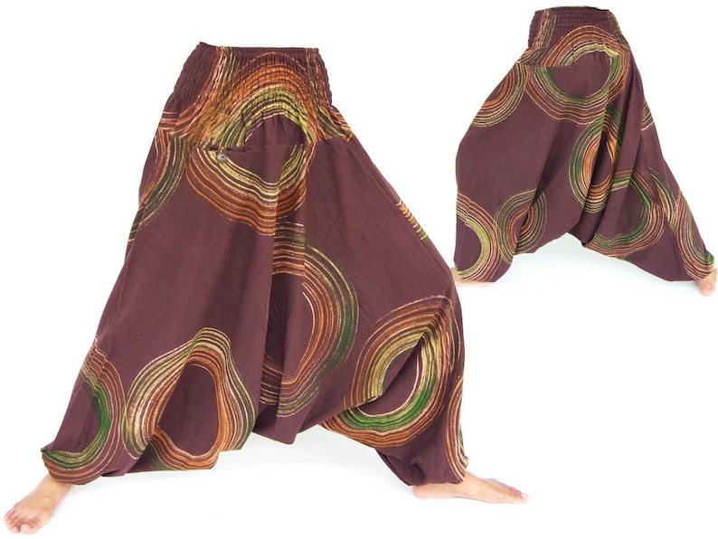 Harem pants women men Black Wide Leg Pants Boho Hippie Pants Aladdin Pants