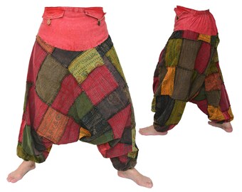 Haremshose Damen und Herren Pluderhose Aladinhose Unikat Patchwork