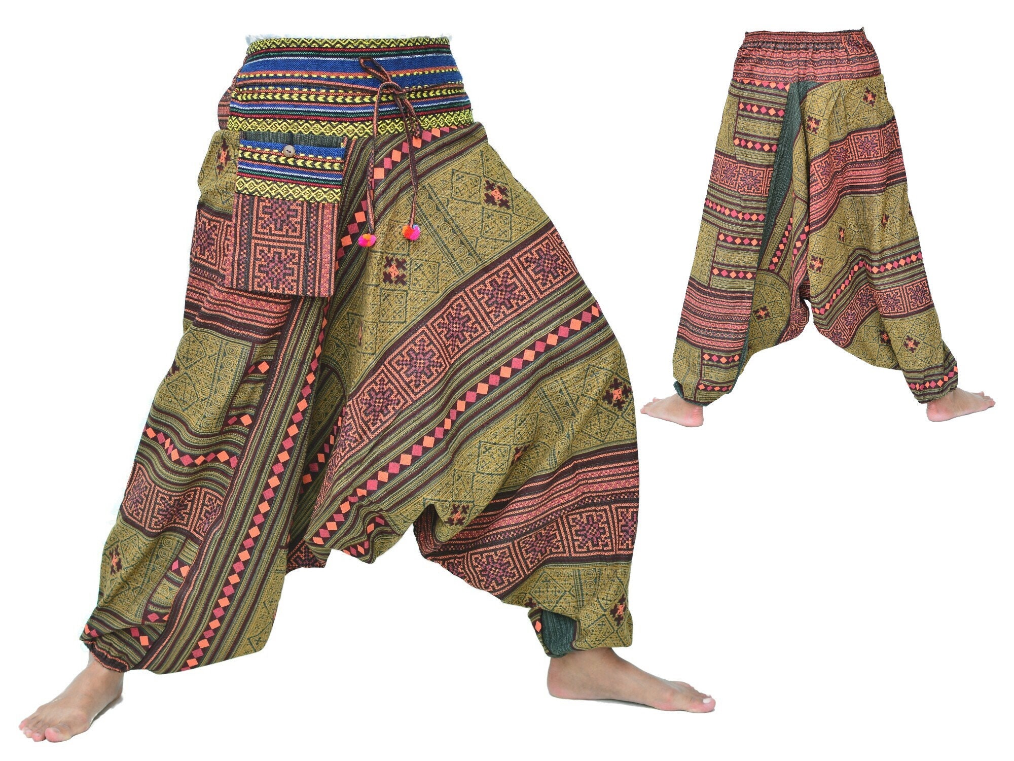 Classic Harem Pants Women Men Etsy
