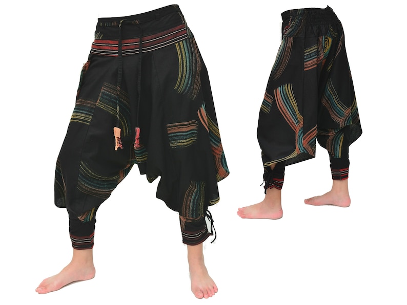 Samurai pants Yoga Pants men women Ninja Pants 7 colors Black