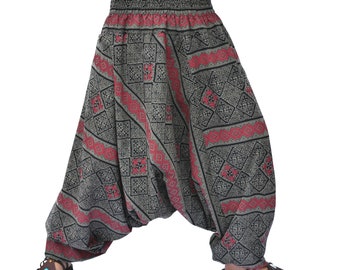 Harem pants women men Black Wide Leg Pants Boho Hippie Pants Aladdin Pants