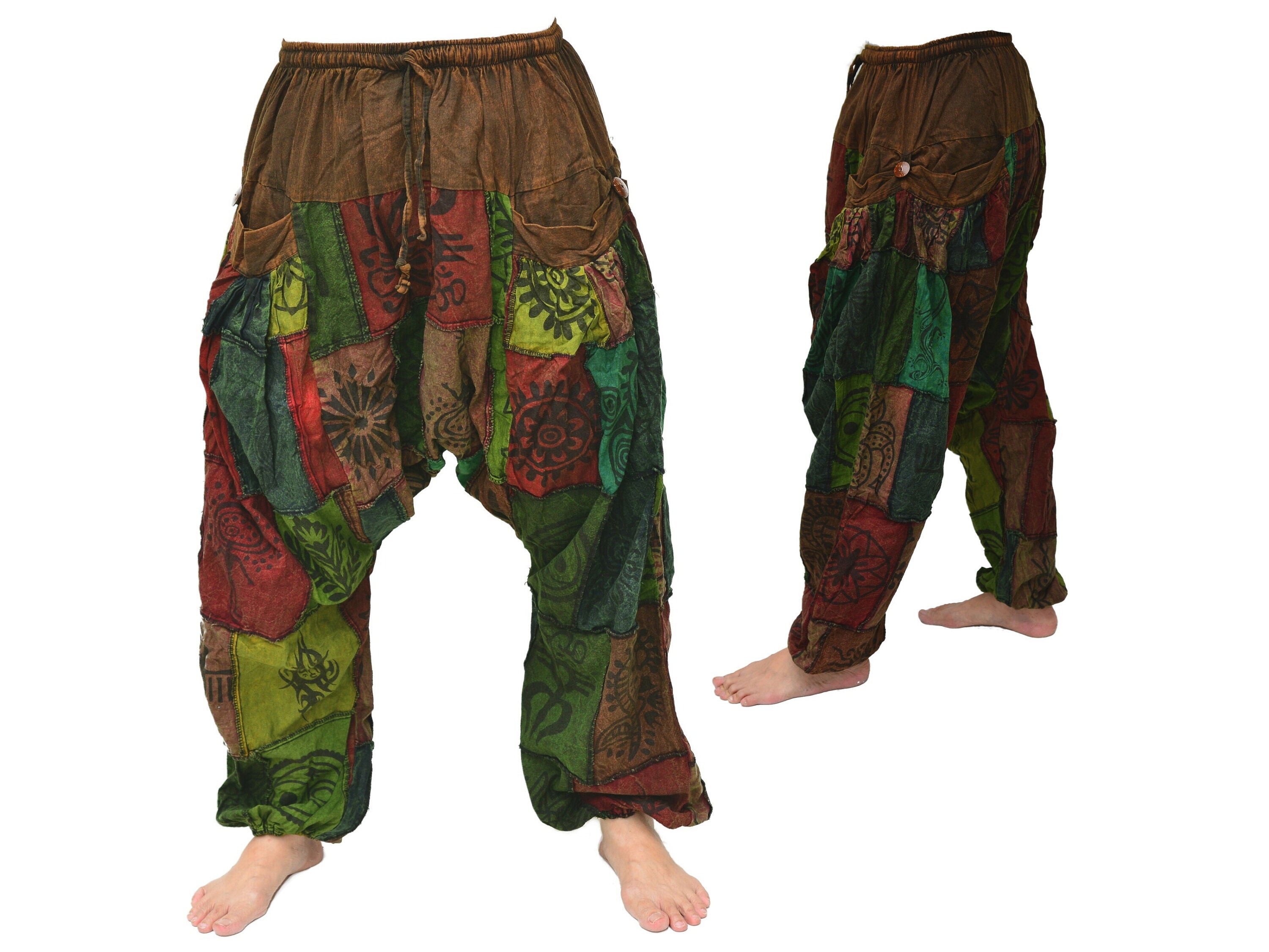 Unique Patchwork Harem Pants Women and 
