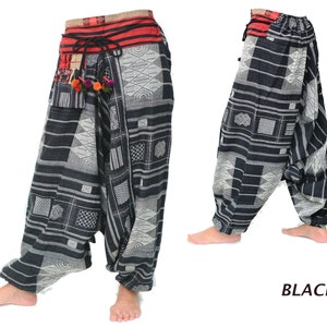 Harem pants women men in 3 colors Wide Leg Pants Boho Hippie Pants Aladdin Pants image 2