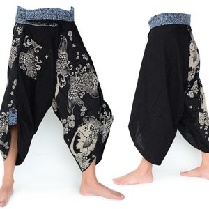Samurai pants Yoga Pants for men & women Ninja Pants Boho Hippie Pants