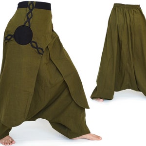 Harem pants men women Wide Leg Pants Boho Hippie Pants Aladdin Pants 9 colors image 2