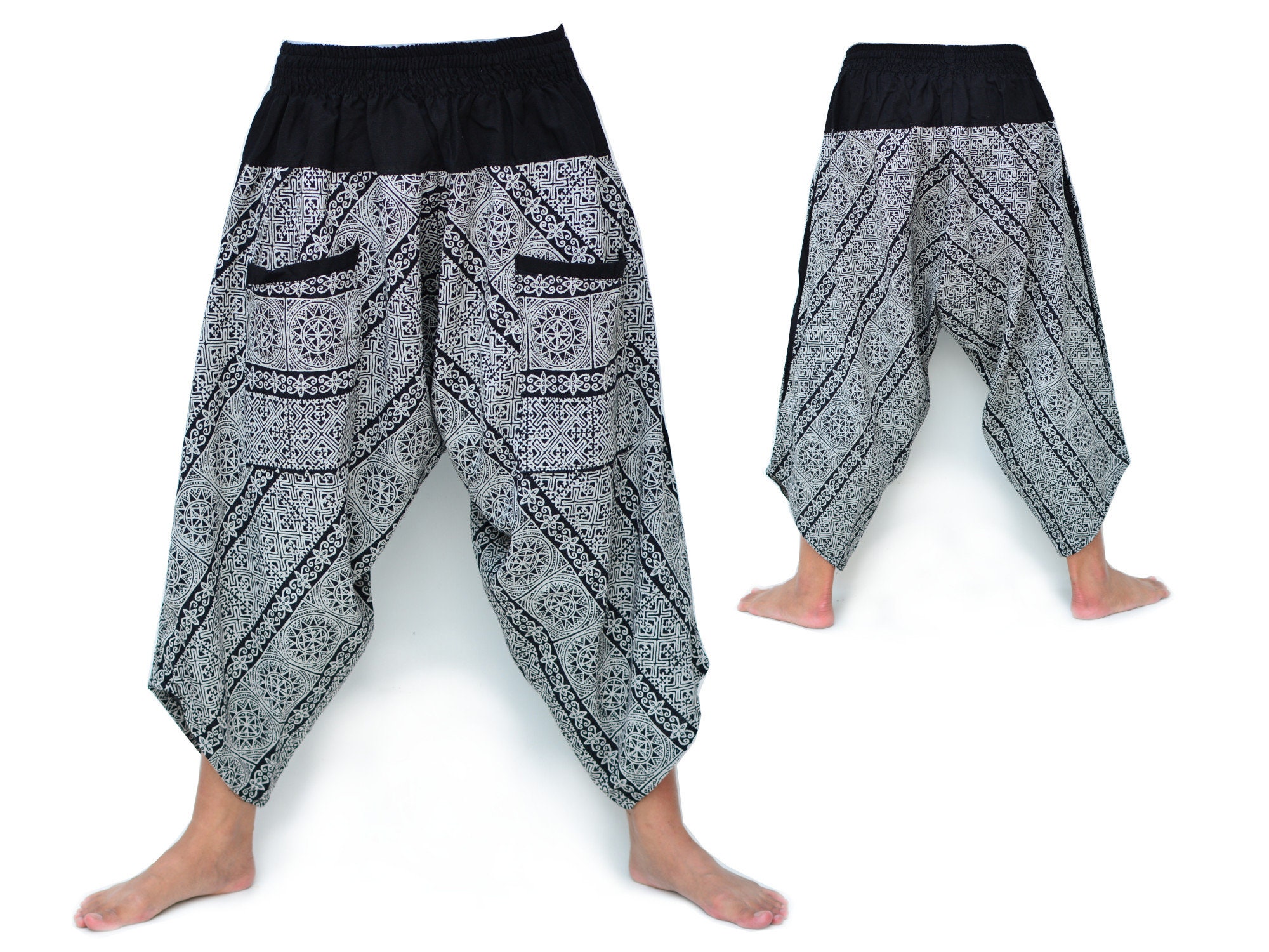 Samurai Pants Yoga Harem Pants for Men & Women Ninja Pants | Etsy