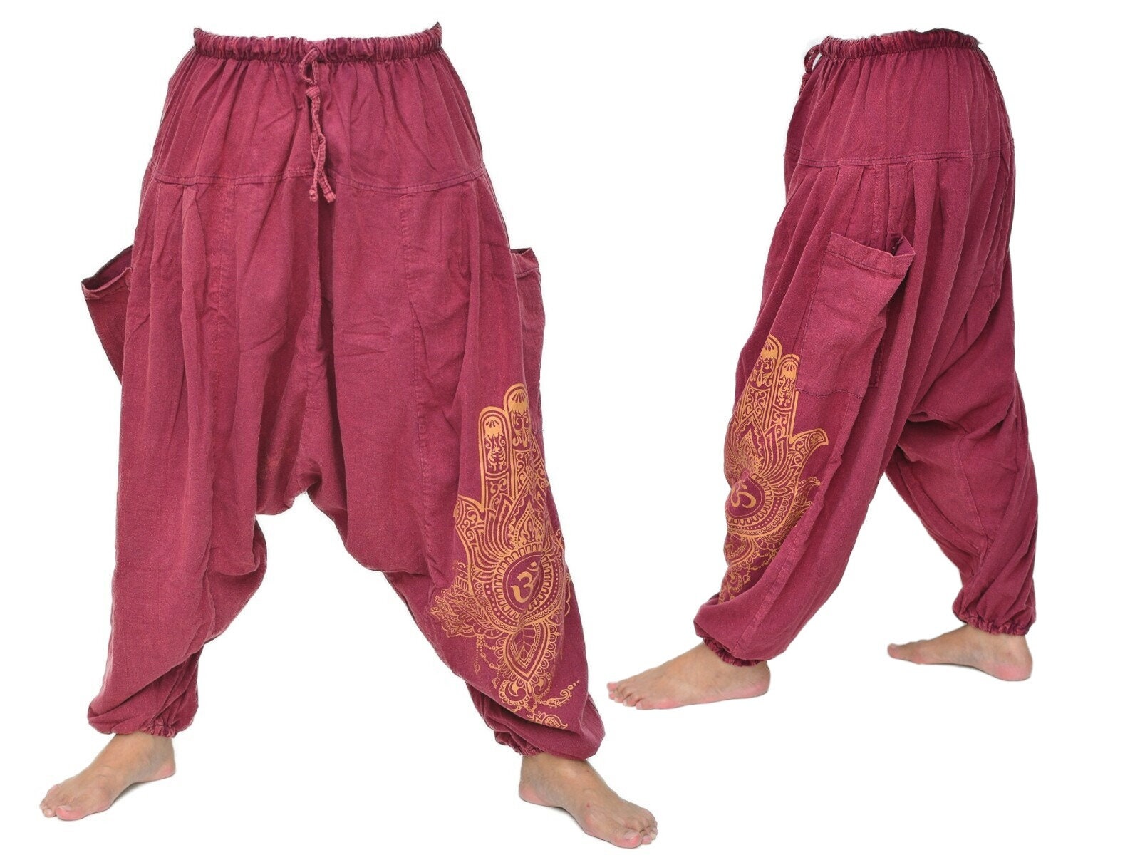 Harem Pants Men Women Boho Hippie Pants Aladdin Pants | Etsy