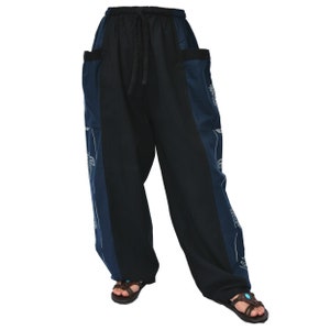 Harem pants Baggy Lounge Yoga Pants women men 2 pockets Black Blue