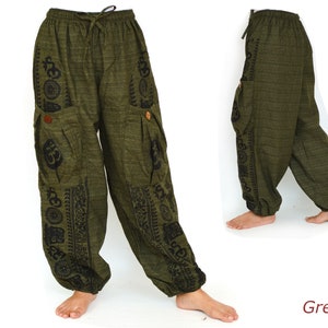 Harem pants women men Genie Pants Aladdin Pants Joggers, Grey