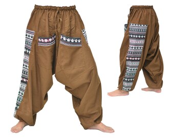 Haremshose Damen und Herren Pluderhose Aladinhose aus 100% Baumwolle