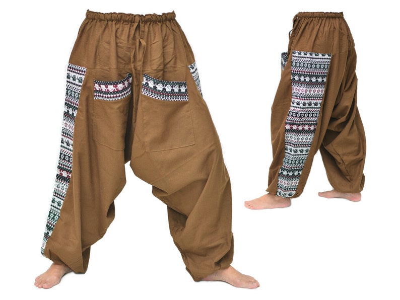 Haremshose Damen und Herren Pluderhose Aladinhose aus 100% Baumwolle Bild 1