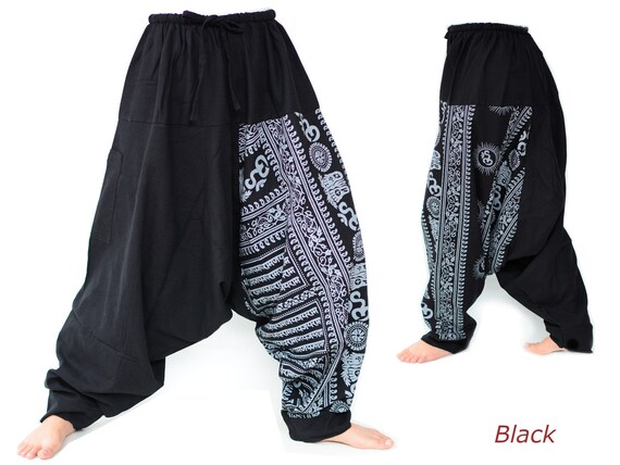 Pantaloni harem donne uomi Pantaloni Aladino | Etsy Italia