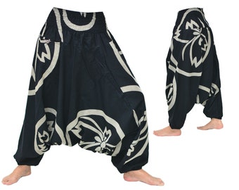 Harem pants women men black