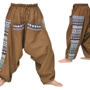 Harem pants men women Boho Hippie Pants Aladdin Pants 2 pockets image 4