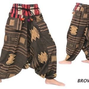 Harem pants women men in 3 colors Wide Leg Pants Boho Hippie Pants Aladdin Pants image 1