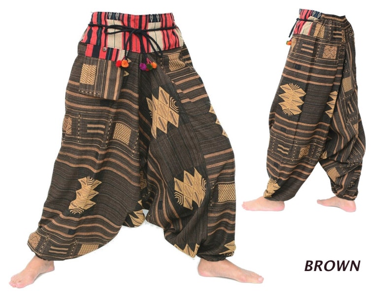 Harem pants women men in 3 colors Wide Leg Pants Boho Hippie Pants Aladdin Pants image 1