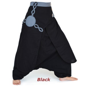Harem pants men women Wide Leg Pants Boho Hippie Pants Aladdin Pants 9 colors Black