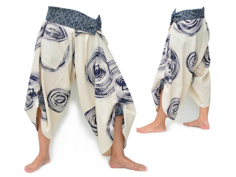 Samurai pants Yoga Pants for men /& women Ninja Pants Boho Hippie Pants