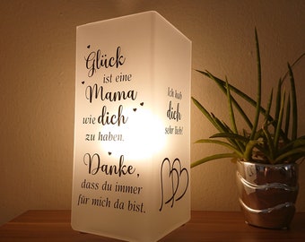 Lampe mit Spruch, individualisierbar, Geschenk für Eltern, Geschenk für Großeltern