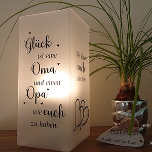 Lamp with saying, customizable, gift for parents, gift for grandparents