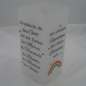 Lamp with saying, customizable, communion gift, gift for communion